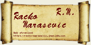 Racko Marašević vizit kartica